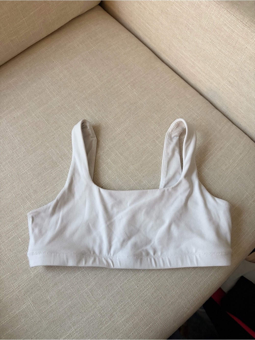 Athleta White Scoop Bralette